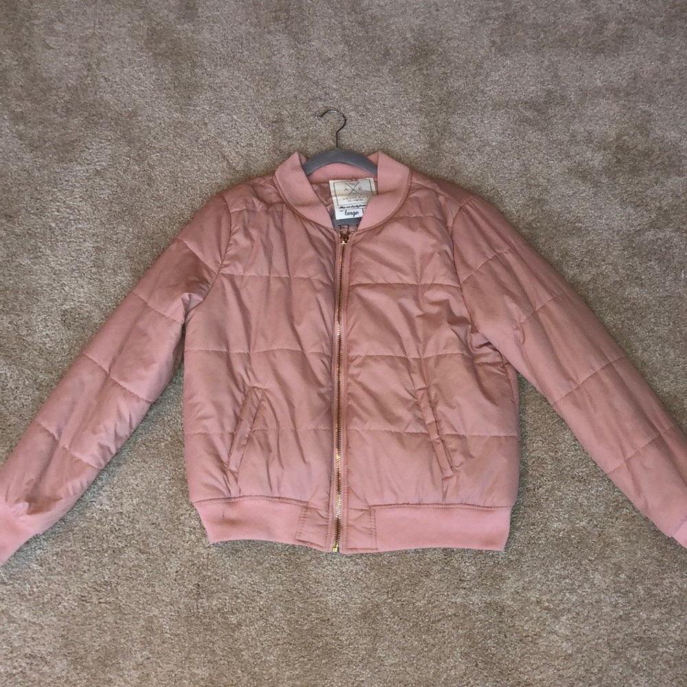 Pink bomber jacket
